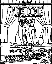 coloriage aristochats au piano